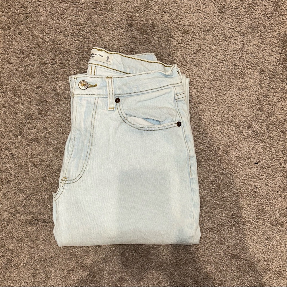 Abercrombie & Fitch Women’s Baggy Mid Rise Jeans